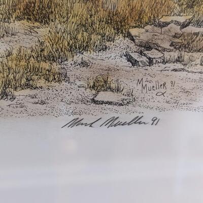 Signed Print (80/250) of Two Rivers, Wi by Muriel Miller