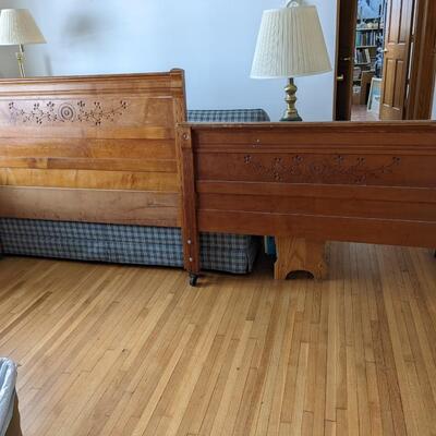 Antique Double Bed Head and Foot Boards