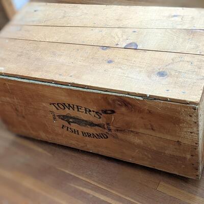 Vintage Wood Box on Rollers