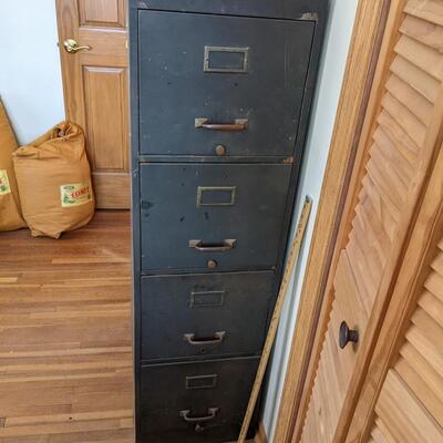 Vintage File Cabinet, great for storage of anything, drawers glide Well