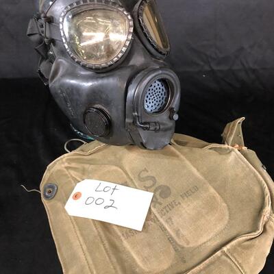 Vintage US Military C8R1 64 MSA 2 E 8 Black Chemical Biological Gas Mask Medium
