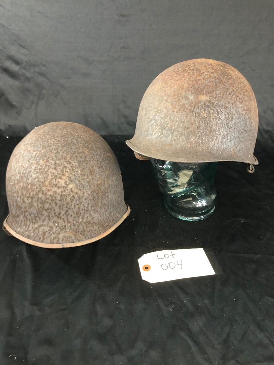 Unknown M1 Steel Combat Lot of 2 Helmets | EstateSales.org
