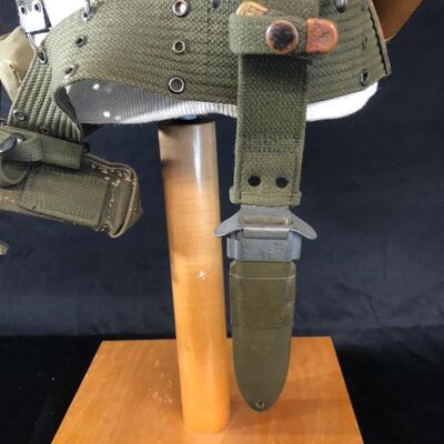 Web Belt Suspenders, M8A1 Scabbard, Canteen and Cover Vietnam