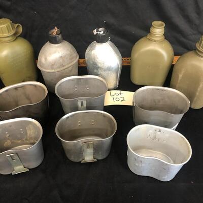 Mixed Lot of USGI Canteens and Cups 