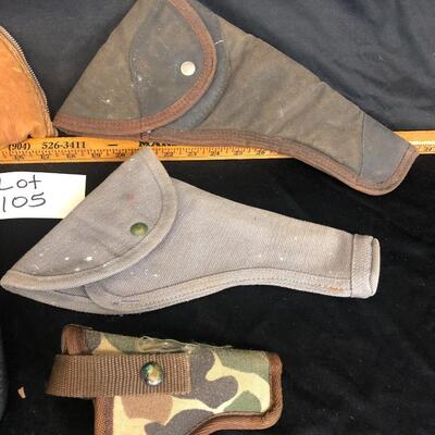 Mixed Lot of Canvase Holsters and Pistol Cases 