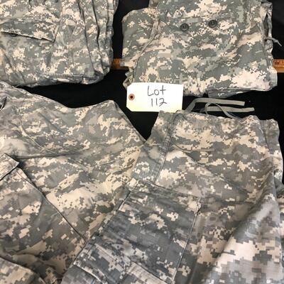 Lot of 3 Army ACU Trousers Pants Army Combat Digital Camo Med/Long