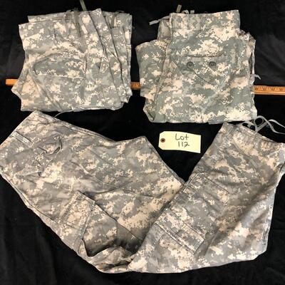 Lot of 3 Army ACU Trousers Pants Army Combat Digital Camo Med/Long