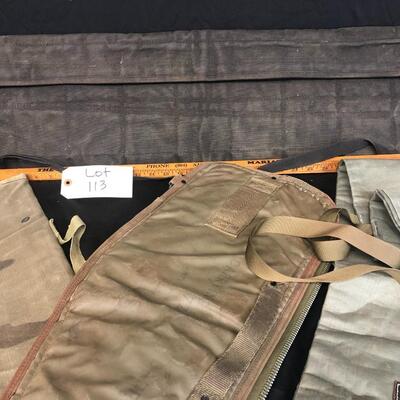 Lot of Vintage US Military Bareel Carrying Bags 