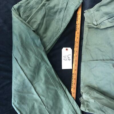 Vietnam Era Coat and Pants BDU OG-107 Sateen Olive Shade 107