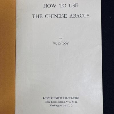 â€œHow To Use A Chinese Abacusâ€ Booklet by Loy