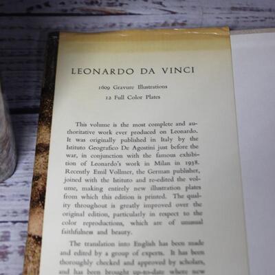 Pair of Large Coffee Table Art Books The Complete Works of Michelangelo & Leonardo Da Vinci