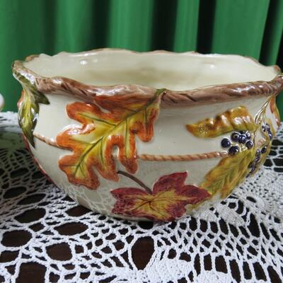 Beautiful fall pot and pasta bowl