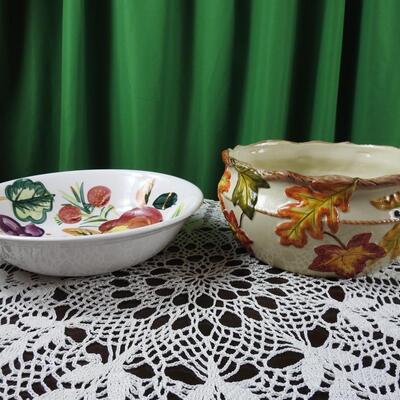 Beautiful fall pot and pasta bowl