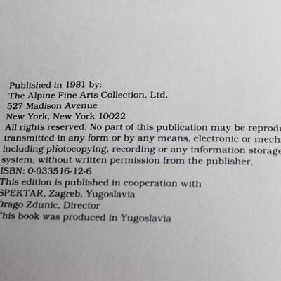 Retro The Alpine Fine Arts Collection Primitive Painting Large Coffee Table Art Book