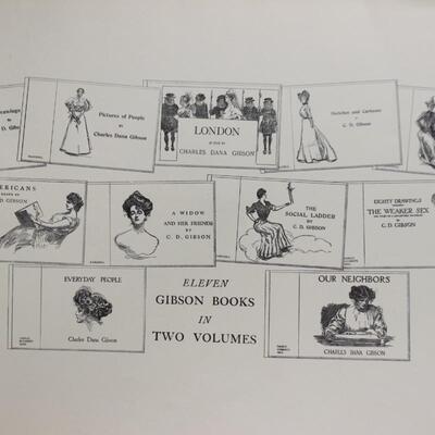 Antique 1907 The Gibson Book II Art Print Collection by Charles Dana Gibson
