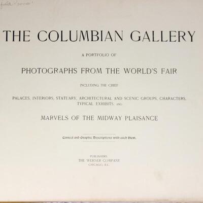Antique Photo Book Columbian Gallery A Portfolio of Photographs of the World's Fair