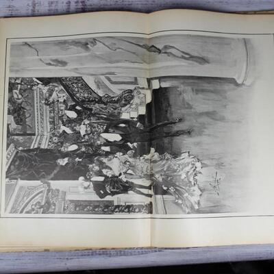 Antique Art Nouveau Hardback Book The Passing Show Drawings by A.B. Wenzell