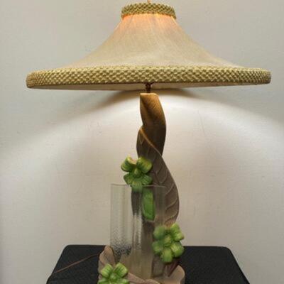 Vintage Mid Century Modern Chalkware Table Lamp Reglor of California 1950
