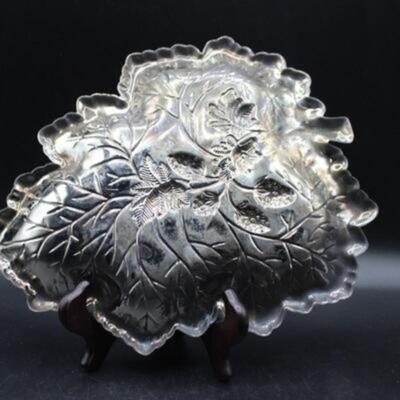 Vintage Autumn Fall Leaf Metal Holiday Home Decor Tray