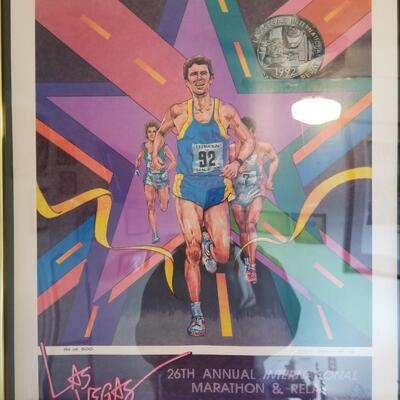 Las Vegas marathon artwork autographed