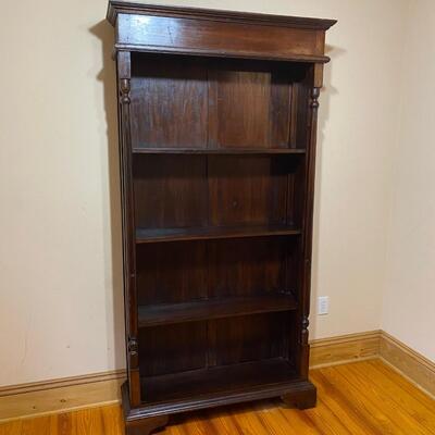 Antique ~ Amazing ~ Large Mahogany Shelved Bookcase