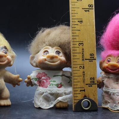 Vintage Lot of Collectible Dam Things Establishment Troll Dolls