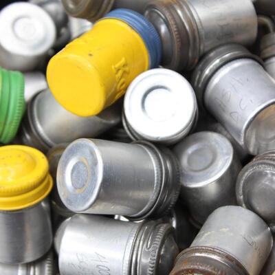 Vintage Lot of Kodak 35mm Metal Film Canisters
