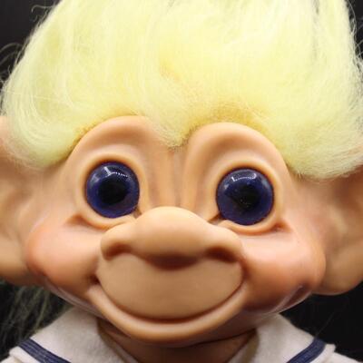 Vintage 1964 Dam Things Establishment Blue Eyes Sailor Outfit 12" Troll Doll
