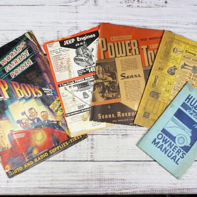Antique Pep Boys Craftsman Sears Mechanic Magazine, Manual, Shopping Catalog & More
