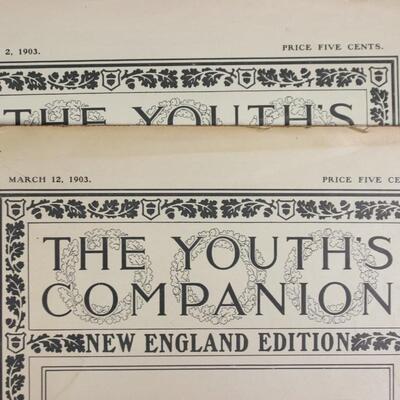Pair of Antique Magazines The Youth's Companion New England Edition