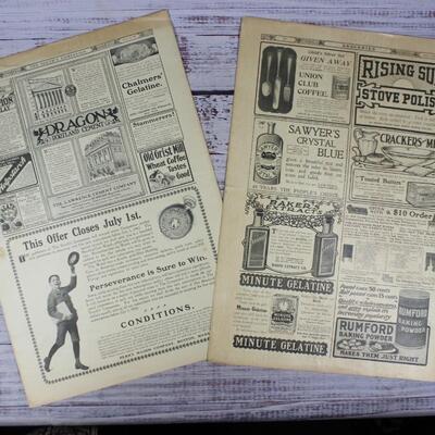 Pair of Antique Magazines The Youth's Companion New England Edition