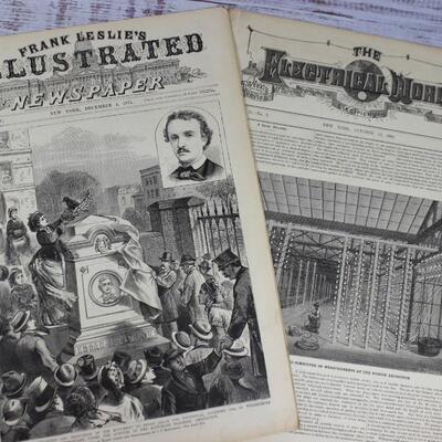 Antique 19th Century Scientific American, Harper's Bazar, Frank Leslie's Illustrated & More