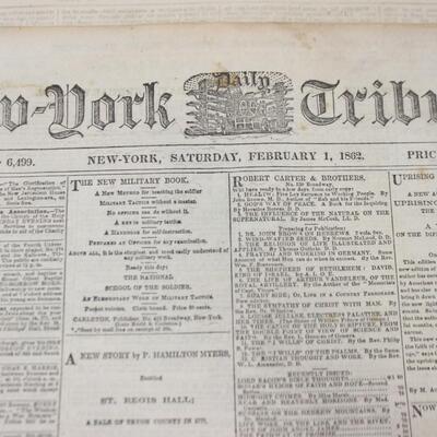 Antique 18th and 19th Century Daily New York Tribune, Dunlap's American Daily Advertiser, The Los Angeles Times & More