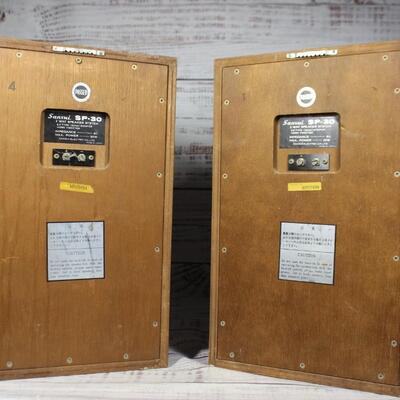 Pair of Vintage Sansui Sp-30 2 Way Speaker System Bookshelf Speakers Lot #2