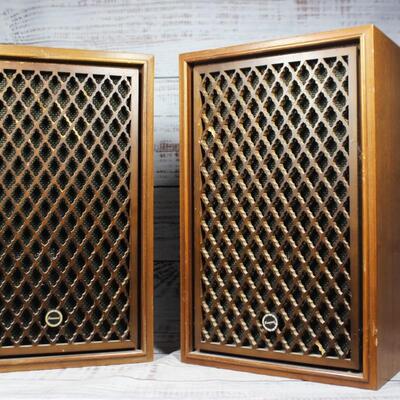 Pair of Vintage Sansui Sp-30 2 Way Speaker System Bookshelf Speakers Lot #2