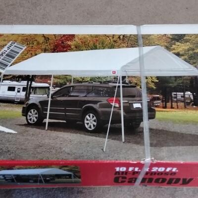LOT 1  NEW IN BOX ALL PURPOSE CANOPY 10 FT X 20 FT