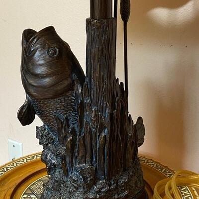 Bass Lamp With Antiqued Bronze Finish
