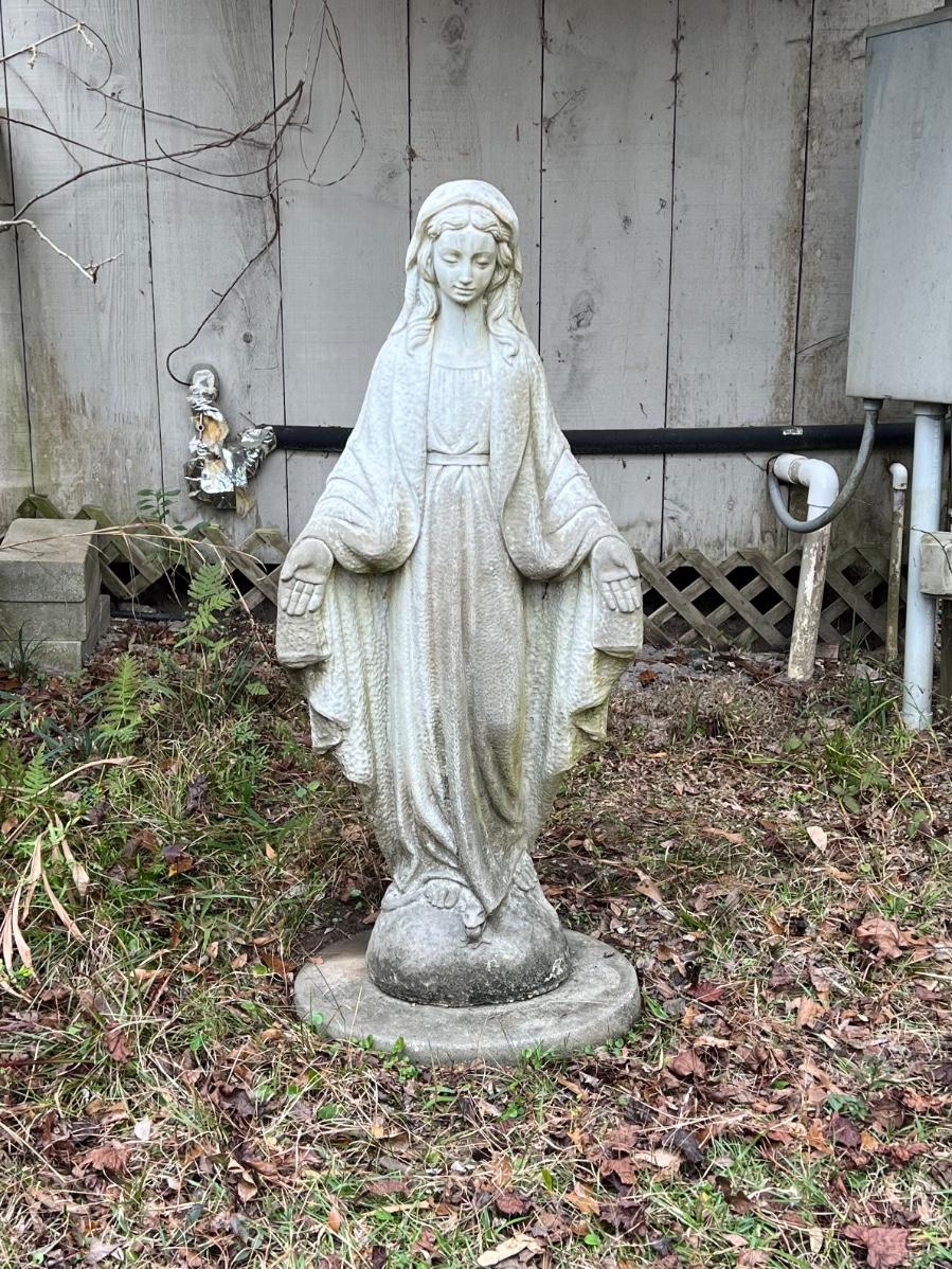 Large Cement Statue Of Mary Heavy