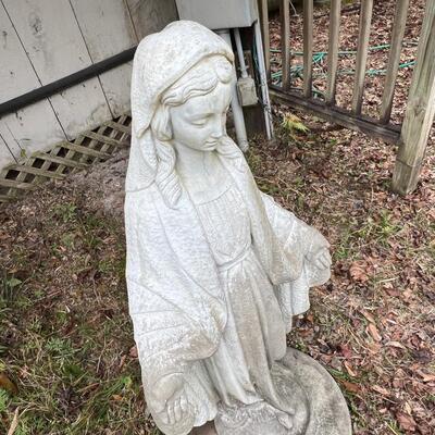 Large ~ Cement Statue Of Mary ~ Heavy