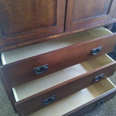 LOT 48   MISSION STYLE  ARMOIRE