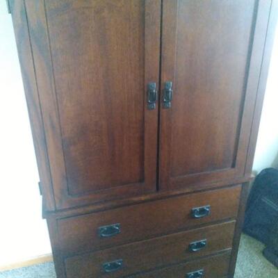 LOT 48   MISSION STYLE  ARMOIRE