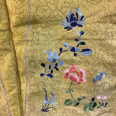 Imperial Chinese Yellow Antique Silk Fragments