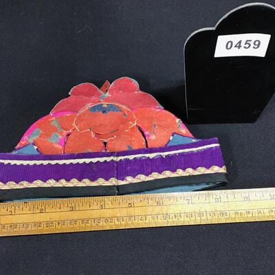 Mandarin Silk Childâ€™s Festive Hat with a Butterfly sweet hand made piece