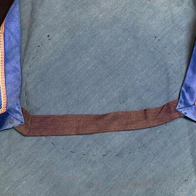 Antique Embroidered Chinese Silk Pocket Bib