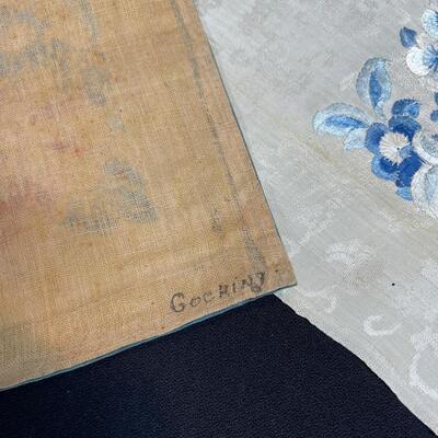 Antique Chinese Silk Panel Embroidered Fragments