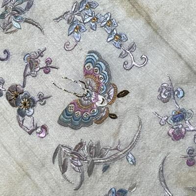 Antique Chinese Silk Embroidered Panel Fragments