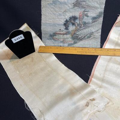 Antique Chinese Silk Embroidered Panel Fragments