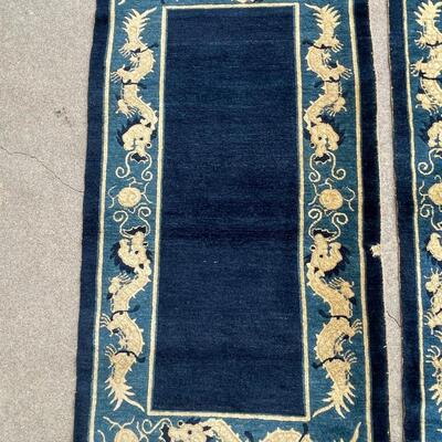 Pair of Vintage Small Chinese Rugs - good condition!