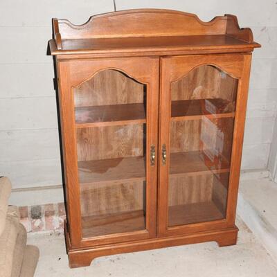 Small Size Oak Glassdoor China Cabinet
