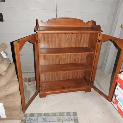 Small Size Oak Glassdoor China Cabinet